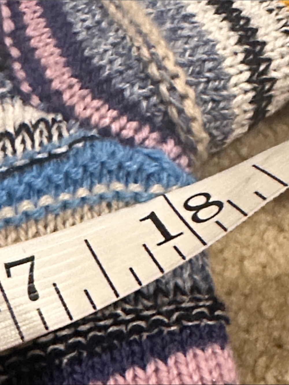 NIC+ZOE Striped V-Neck Sweater in Purple, Yellow, Blue & Cream - Picture 7 of 8